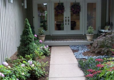 Landscaping exterior entry way